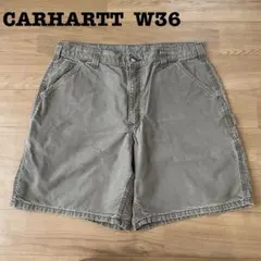 カーハート ダック ペインター ショーツ カーキ W36 ハーフパンツ 古着のサムネイル