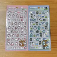 ボンボンドロップシールミニ　ハローキティピンク　はぴだんぶい　2枚セット