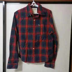 Abercrombie & Fitch チェック柄長袖シャツ S
