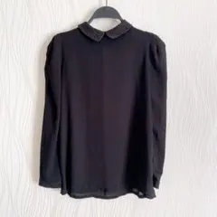 ローリーズファーム　シフォン　長袖　トップス　Mサイズ　黒　ブラック