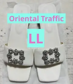 Oriental Traffic ビジューサンダル ホワイト LLのサムネイル