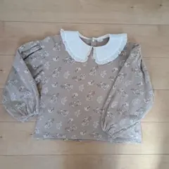 花柄トレーナー　襟付き　140