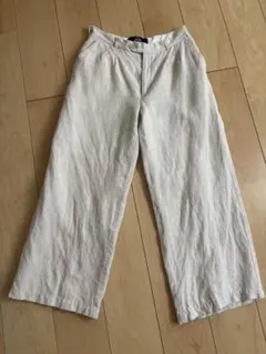 SHIKITARI リネンワイドパンツ ベージュMのサムネイル