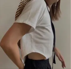 Ameri VINTAGE ダメージ加工 Tシャツ ホワイトのサムネイル