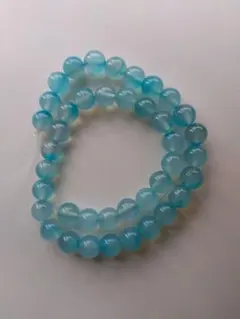 シーブルーカルセドニー／10mm40個連／極品AAA