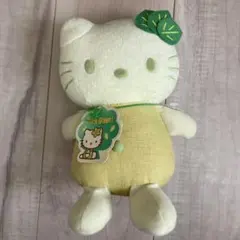 ハローキティレトロぬいぐるみ◯Think Green!緑キティ　人形