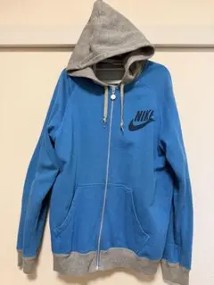 Nike フルジップパーカー 青/グレー