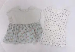ユニクロ　PAUL&JOE 水色花柄Ｔシャツ　西松屋　ノースリーブトップス　80