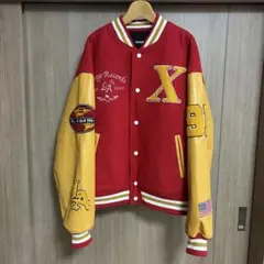 XLARGE スタジャン ブルゾン 刺繍 Records レッドのサムネイル