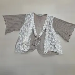 axes femme レース切替ニットカーディガンのサムネイル