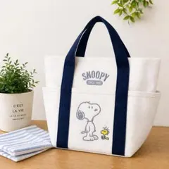 新品・未使用 スヌーピー ランチ トートバッグ ジムバッグ ランチバッグ 刺繍
