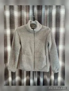 ベージュファーリーフリースジャケット Mサイズ