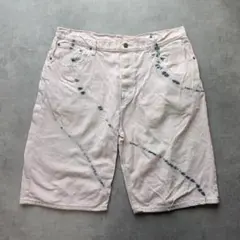 Levi's 569 W36 デニムハーフパンツ タイダイ ピンク メンズのサムネイル