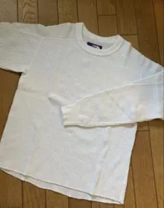 THE NORTH FACE ワッフル地長袖Tシャツ ホワイト