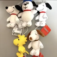 PEANUTS SNOOPY スヌーピー　みんなといっしょ　マスコット　5種