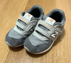 ニューバランスベビーシューズ IZ996 グレー/ブルー/オレンジ14.5cm