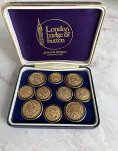 London badge & button 金色ボタンセット