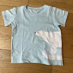 無印良品　シロクマ プリント Tシャツ ライトブルーのサムネイル