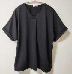 GLACIER ブラック Vネック 半袖シャツ