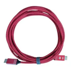 HDMIケーブル 5m 編み込みタイプ レッド 4K UHD