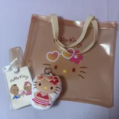 日焼けキティ ハローキティ トートバッグとキーホルダーセット