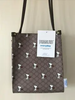スヌーピー マカダム柄 ショルダーバッグ しまむら☆