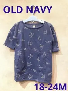 OLD NAVY オールドネイビー　裏起毛ワンピース　五分袖丈　北欧　チュニックのサムネイル