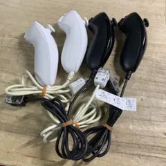 任天堂 Nintendo Wii ヌンチャク4個セット ブラック　クロ　シロ