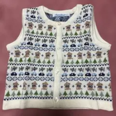 familiar ノルディック柄 ベビーベスト 80