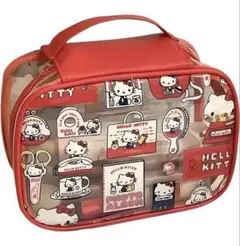 【HELLO KITTY】 キャラクター柄ポーチ 赤