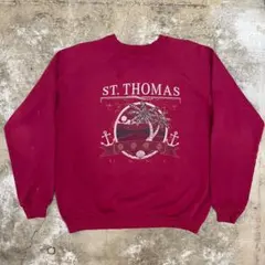 古着 Hanes ヘインズ 80-90s USA製 プリントスウェット メンズL