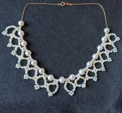 オリジナル　本真珠、淡水パールのチョーカー18k