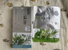 【新品未使用】on:myskin ハーブピーリングボディ用+フェイスマスクシート