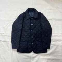 【極美品】BEAMS HEART キルティングジャケット 紺 M ウール混 冬物