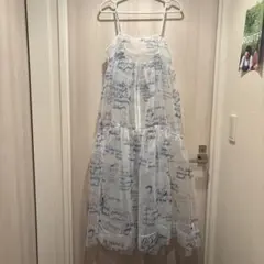 POPPYピンク シアー キャミワンピース リボン総柄 | Mercari
