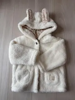 conoco うさぎ耳付きアイボリーアウター