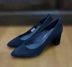 ロックポート ROCKPORT 24㎝ スエード パンプス ポインテッドトゥ 黒