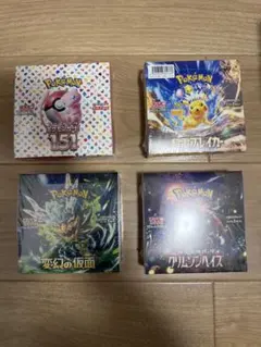 ポケモンカードBOX 4種セット 151入 シュリンク付き