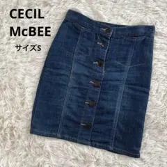 CECIL McBEE スカート　デニムスカート　デニム　ジーンズ　ブルー　S