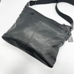 【美品】COACH コーチ ショルダーバッグ オプアート　斜めがけ　レザー