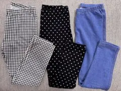 ユニクロ　UNIQLO キッズ　レギンス　120センチ　10分丈　３本セット