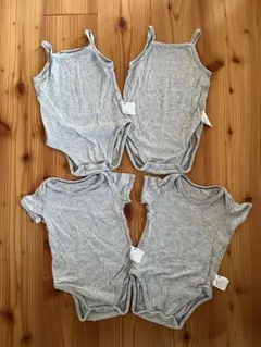 ユニクロ　コットンメッシュボディスーツ　90cm 4枚セット