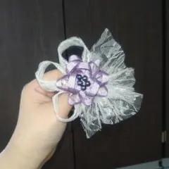 パープル系コサージュ