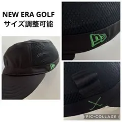 NEW ERA GOLF ニューエラ　メッシュ　ロゴ刺繍　ワークキャップブラックのサムネイル