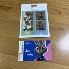 ディズニーストア限定 ズートピア フィルム風ステッカー