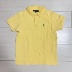 ラルフローレン130cmキッズイエローポロシャツ刺繍ロゴ