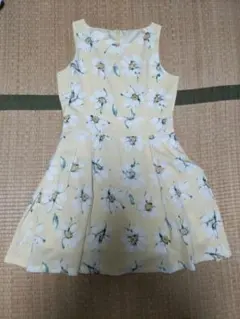 GRL　黄色　花柄ワンピース　裏地付き