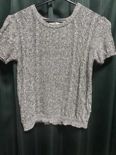 LOWRYS FARM 半袖ニット セーター グレー系のサムネイル