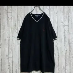 ラルフローレン リンガー Tシャツ Vネック レッドポニー