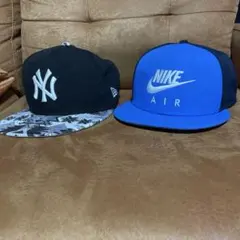 ニューヨーク・ヤンキース 9FIFTY キャップとナイキキャップ　２つまとめて